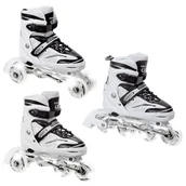 Rolki - Croxer, Rolki Wrotki 3w1, Novum, białe, rozmiar 31/34 - miniaturka - grafika 1