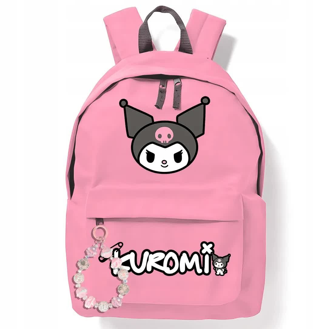 PLECAK SZKOLNY RÓŻOWY Dla Fana KUROMI My Melody + Przypinka I Breloczek