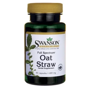 SWANSON Oat Straw (Owies Zwyczajny) 400 mg 60 kaps. - Suplementy naturalne - miniaturka - grafika 2