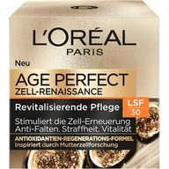 Kremy do twarzy - L'Oréal Paris Krem przeciwzmarszczkowy na dzień z LSF 30, przeciwzmarszczkowa pielęgnacja twarzy, wspomagająca regenerację komórek, krem na dzień z przeciwutleniaczami i witaminą E, Age Perfect Zell - miniaturka - grafika 1