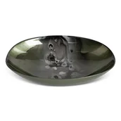 Figurki dekoracyjne - EUROFIRANY Misa ceramiczna 27 cm zielona - miniaturka - grafika 1