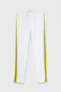 Spodnie damskie - Guess spodnie dziecięce kolor biały z aplikacją - grafika 1
