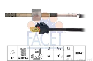 czujnik, temperatura spalin Facet 22.0189 - Czujniki - miniaturka - grafika 1