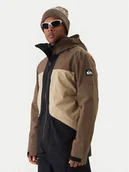Kurtki narciarskie - Quiksilver Kurtka snowboardowa Forever Stretch Goretex Jk EQYTJ03477 Brązowy Modern Fit - miniaturka - grafika 1