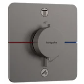 Baterie podtynkowe - HANSGROHE 15586340 ShowerSelect Comfort Q Bateria termostatyczna, podtynkowa do 2 odbiorników ze zintegrowanym systemem zabezpieczającym zgodnie z EN 1717 Czarny Chrom Szczotkowany - miniaturka - grafika 1