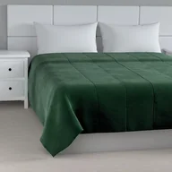 Narzuty - Dekoria Narzuta pikowana w pasy Velvet 260 x 240 cm butelkowa zieleń 100 x 160cm Velvet 1236-704-13 - miniaturka - grafika 1