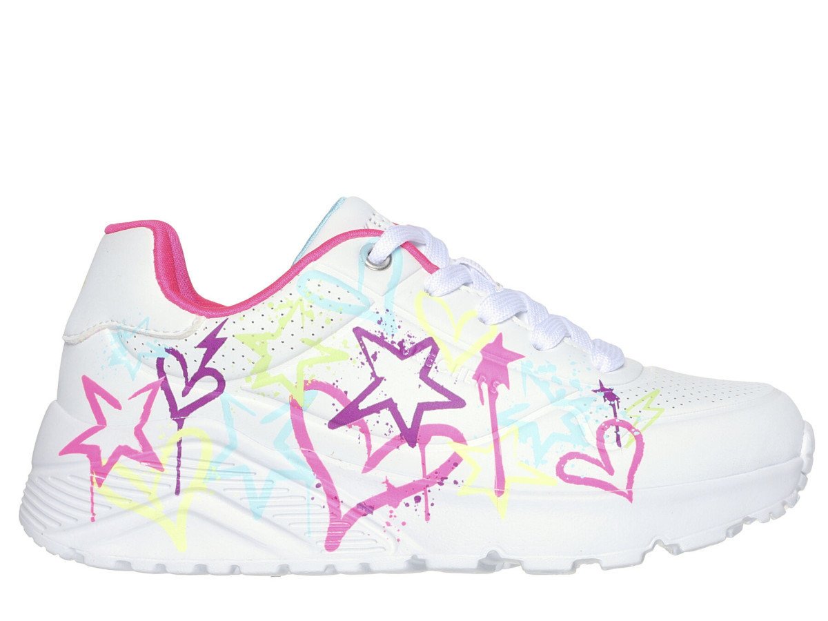 Buty dziecięce Skechers 310391LWMN UNO LITE MY DRIP Białe