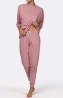 Piżamy damskie - Piżama damska z krótkim rękawem różowa Homie, Kolor różowy, Rozmiar XL, Mona - Intymna - miniaturka - grafika 1