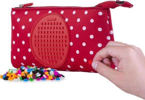 Piórnik PIXIE Neoprenowy Piórnik na Suwak, Kosmetyczka, Saszetka, PIXIE CREW, Czerwony, Czerwony Panel