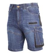 Odzież robocza - LAHTI PRO Spodnie spodenki robocze jeansowe krótkie Slim Fit roz 3XL - miniaturka - grafika 1