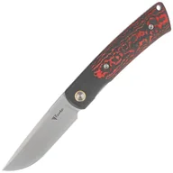 Noże - Nóż składany Reate Tribute Titanium/Zirconium/Lava Flow Fat Carbon, Hand Satin M390 (TBT.LAF.SAT) - miniaturka - grafika 1