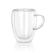 Szklanki - SZKLANKA TERMICZNA KUBEK 350ml Z PODWÓJNĄ SCIANKĄ DO KAWY HERBATY DOBLO - miniaturka - grafika 1