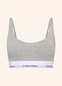 Biustonosze - Calvin Klein Biustonosz Bustier Icon Cotton Modal grau - miniaturka - grafika 1