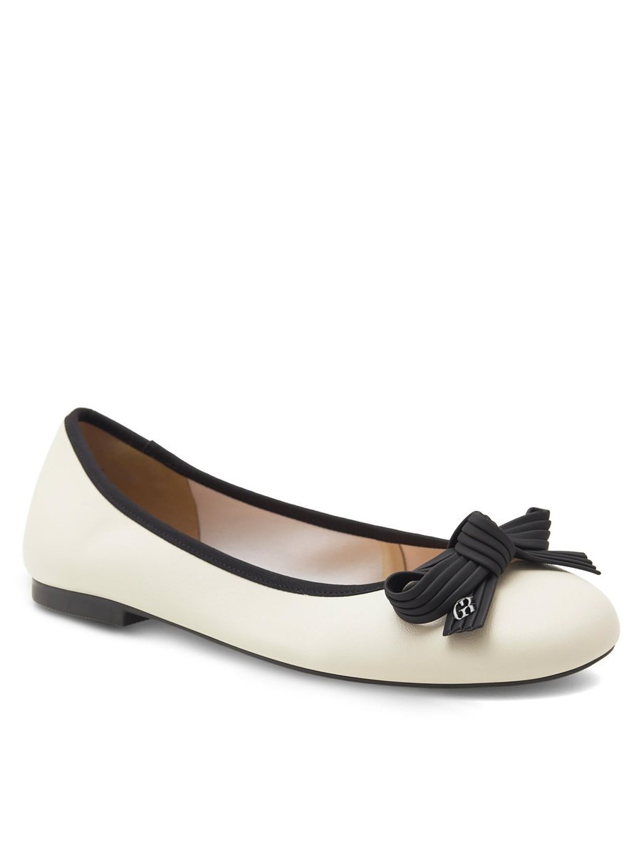 Gino Rossi Baleriny Damskie Beżowy Gino Rossi-COZY-HS001-1-2 Ivory