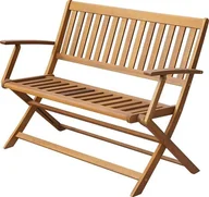 Ławki ogrodowe - Elior drewniana ławka ogrodowa Rast, brązowa 4110 - miniaturka - grafika 1