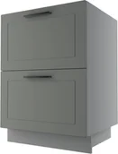 Meble kuchenne - Bergamo Szafka Dolna D2E/60 Hettich Szary Mat - miniaturka - grafika 1