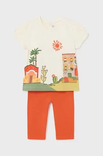 Mayoral komplet niemowlęcy kolor pomarańczowy - Dresy i komplety dla dziewczynek - miniaturka - grafika 1