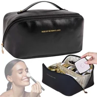Kosmetyczki, organizery i kuferki - Kosmetyczka Damska Podróżna Organizer Na Kosmetyki Kuferek Do Samolotu Czarna - miniaturka - grafika 1