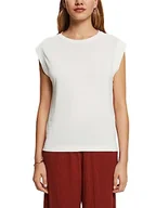Koszulki i topy damskie - ESPRIT T-shirt damski, 110/Off White, S - miniaturka - grafika 1