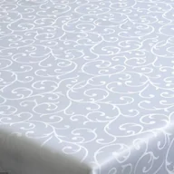 Obrusy i serwetki - Biały obrus na stół plamoodporny z klasycznym wzorem - miniaturka - grafika 1