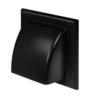 Kratki wentylacyjne - Osłona wywiewna kanału okrągłego Ø100 czarna - miniaturka - grafika 1