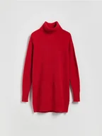 Sukienki - Reserved - Sukienka z wełną - czerwony - miniaturka - grafika 1