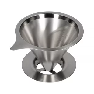 Hario Metalowy Drip V60-01 z podstawką 8389-uniw - Zaparzacze i kawiarki - miniaturka - grafika 2