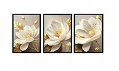 Dekoracje domu - Zestaw trzech Plakatów A3 lilie kwiaty dekoracja kwiatki rośliny plakaty - miniaturka - grafika 1