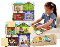 Zabawki sensoryczne - Drewniana Zabawka Sensoryczna DREWNIANY DOMEK okienka do otwierania Viga 18m+ montessori - miniaturka - grafika 1