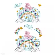 Dekoratorstwo - NAKLEJKI Z KRYSZTAŁKAMI – JEDNOROŻCE I TĘCZE, 7 SZT. - miniaturka - grafika 1