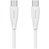 Kable USB - Kabel USB-C - USB-C USAMS Green Series SJ716 60W 1 m Bialy - miniaturka - grafika 1