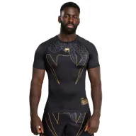 Kimona, stroje i obuwie - Venum Serpenti Rashguard Short Sleeve Krótki Rękaw Black/Silver/Gold - miniaturka - grafika 1