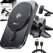 Ładowarki samochodowe - UCHWYT SAMOCHODOWY NA TELEFON MagSafe QI2 ŁADOWARKA BEZPRZEWODOWA do iPhone - miniaturka - grafika 1