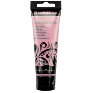 Farba akrylowa różowa tubie tubka 75ml FLAMINGO - Farby i media malarskie - miniaturka - grafika 1