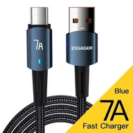 Kable USB - Kabel Essager USB-C do USB-C 100W 2m, 480Mb/s, niebiesko-czarny - miniaturka - grafika 1