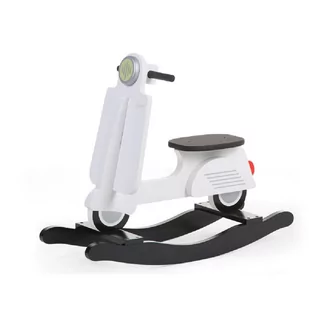 Childhome Child Home koń na biegunach Roller skuterze motocykl Rocking Scooter White CHCWRSW - Zabawki na biegunach - miniaturka - grafika 2