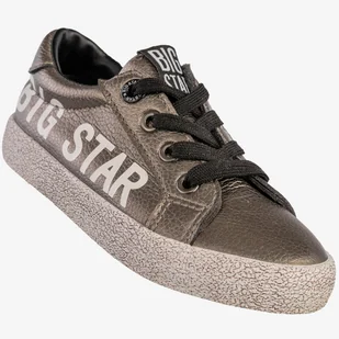 Trampki Dziecięce BIG STAR Ekoskóra Buty Na Zamek Metaliczne AA374042 31 Złoty - Buty dla dziewczynek - miniaturka - grafika 1