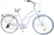 Rowery - Dallas Bike Rower Dallas Cruiser 28" 7spd Lady Alu - bialy - miniaturka - grafika 1