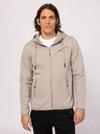 Bluzy męskie - HEAVY TOOLS MĘSKA BLUZA Z KAPTUREM ROZPINANA SALVADO BEŻOWA MOON ROZMIAR M - miniaturka - grafika 1