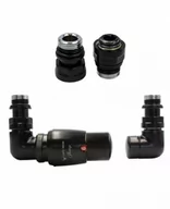 Zawory i kraniki - Zawór termostatyczny trójosiowy Vision czarny mat lewy GZ1/2 - miniaturka - grafika 1