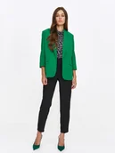 Marynarki i żakiety damskie - Marynarka damska z klapami - miniaturka - grafika 1