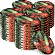 Pojemniki kuchenne - Metalowe wieczka do słoików 50 szt. 66mm "Warzywa" - miniaturka - grafika 1