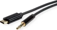 Adaptery i przejściówki - Adapter USB Roline Adapter ROLINE Kabel USB typu C - 3,5 mm audio, męski/żeński, zwart, 3 m - miniaturka - grafika 1