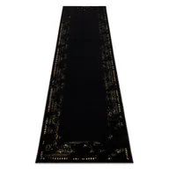 Dywany - Dywan DYWANY ŁUSZCZÓW, Chodnik GLOSS nowoczesny 408C 86 Ramka stylowy, glamour, art deco czarny / złoty, 70x250 cm - miniaturka - grafika 1