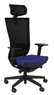 Fotele i krzesła biurowe - Ergonomiczny Fotel Biurowy Grospol Marti BS HD R11 Black Tkanina Note N15 Ciemnoniebieski - miniaturka - grafika 1