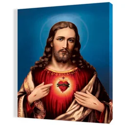 Obraz religijny na płótnie Serce Jezusa - Ikony i obrazy sakralne - miniaturka - grafika 1