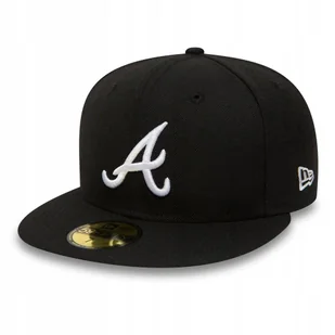 Czapka z daszkiem New Era 59FIFTY MLB Atlanta Braves Fullcap Czarna - 10047487-7 3/4 - 61.5cm - Czapki i chusty sportowe męskie - miniaturka - grafika 1