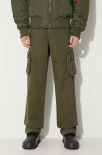 Alpha Industries spodnie bawełniane Jet Pant kolor zielony proste 101212.142 - Spodnie męskie - miniaturka - grafika 1