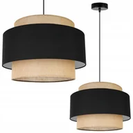 Lampy sufitowe - Lampa sufitowa wisząca Boho loft 1xE27 abażur juta 40cm czarny Light Home LH - miniaturka - grafika 1