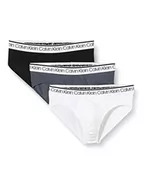 Majtki damskie - Calvin Klein Męskie majtki surfingowe 3 szt. figi biodrowe Surge, Czarny/biały/turbulencja, L - miniaturka - grafika 1